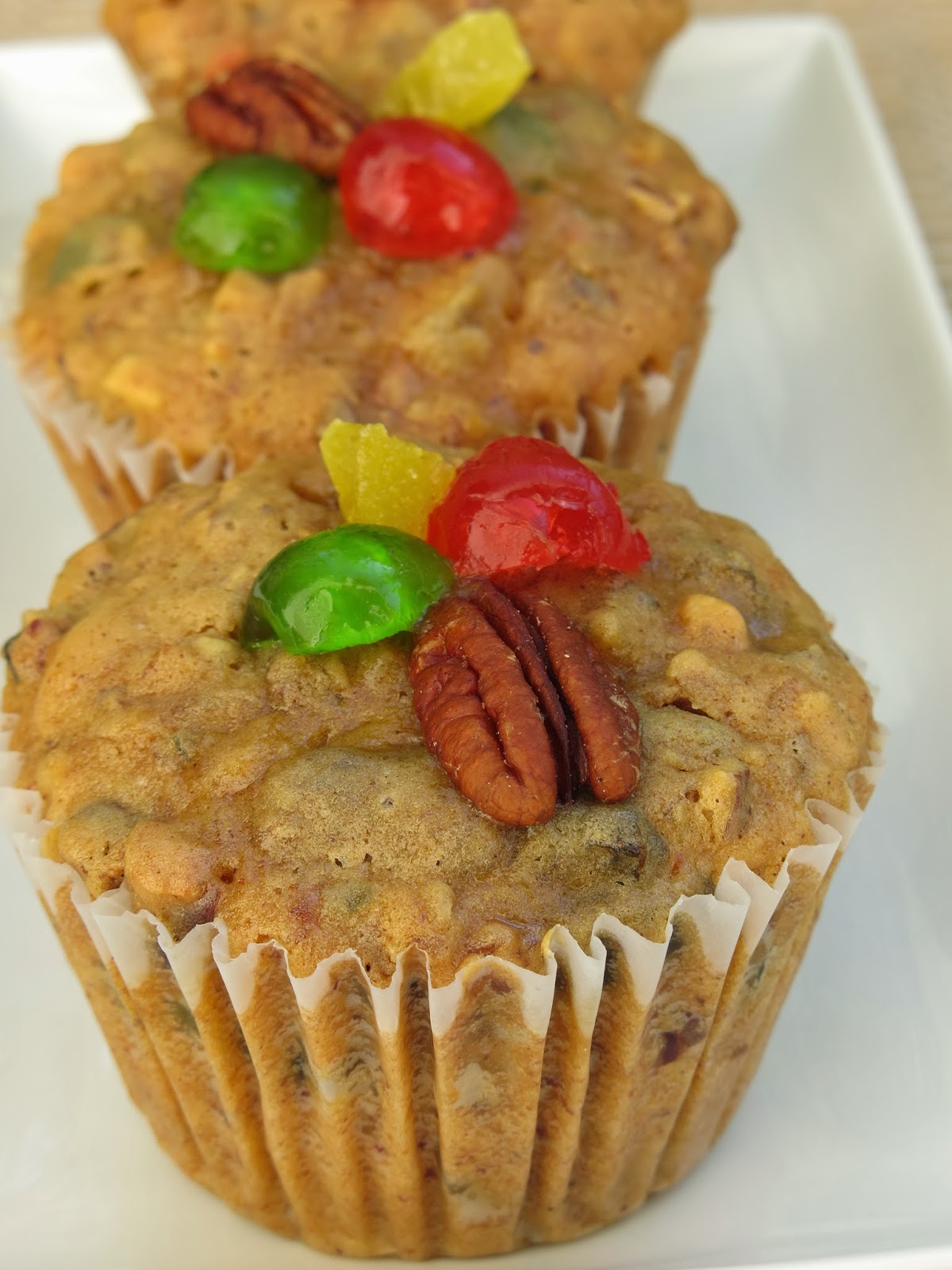 My Little World Christmas Fruit Cupcakes