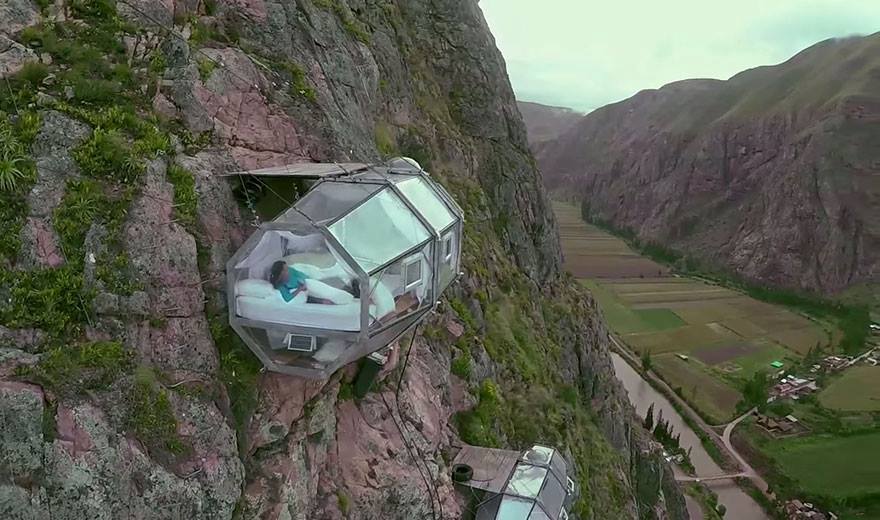 Hotel Skylodge Durmiendo sobre el Valle Sagrado de los Incas