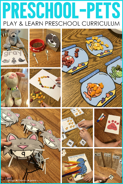 Pet Themed Preschool Activities | Lets Play.Learn.Grow