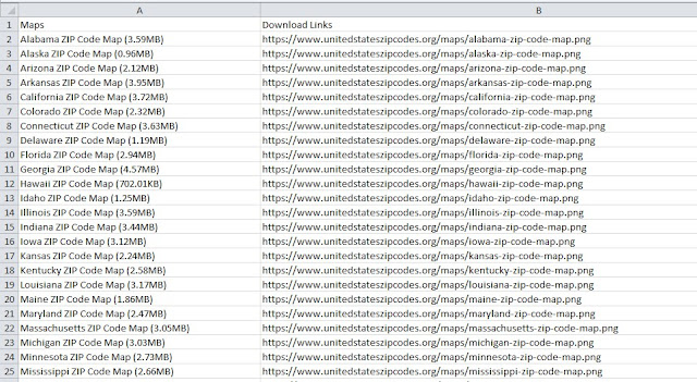 Geospatial Solutions Expert: Generating Zip code map download links