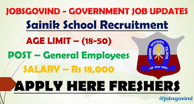 Sainik School Recruitment 2021