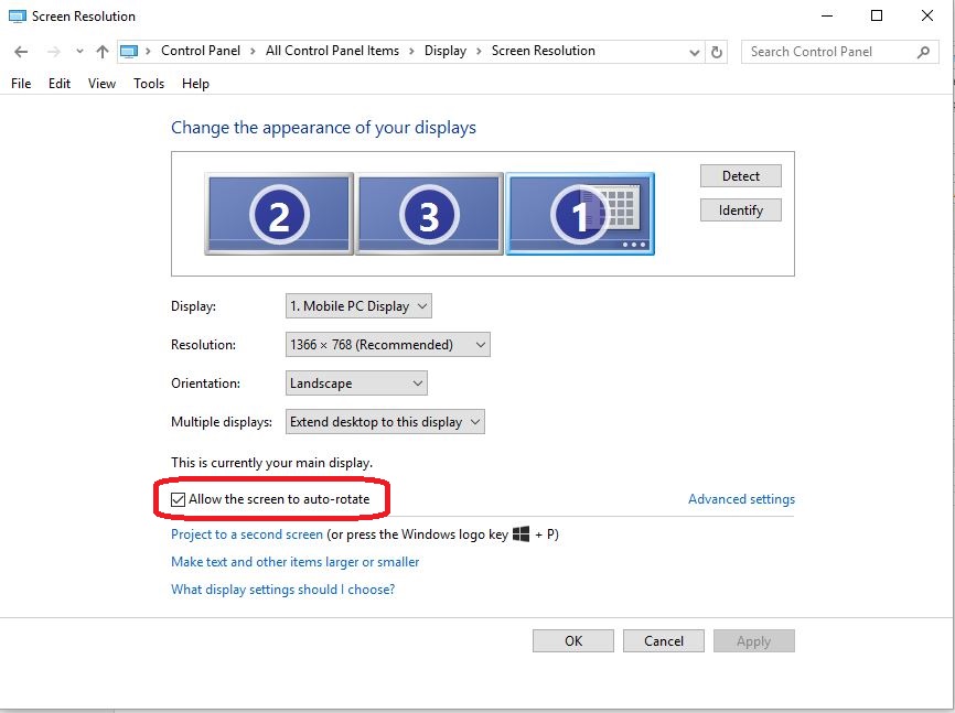 Daniel TechTips Windows 10 Enabled / Disabled Auto Screen Rotate