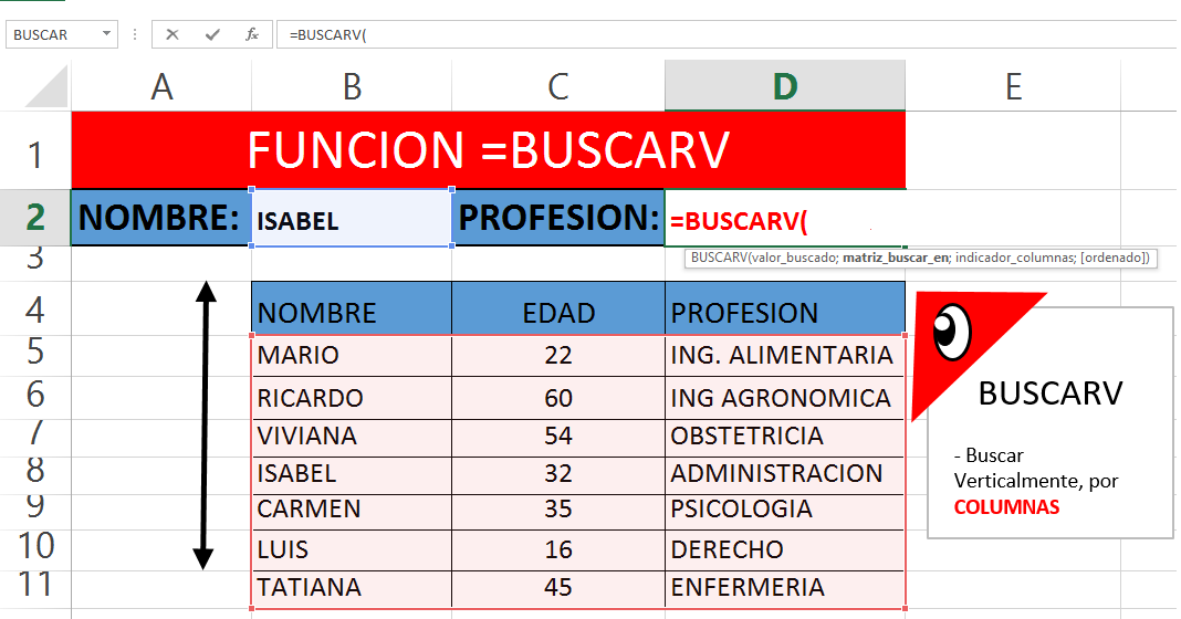 OS usar la función BUSCARV? Excel OS usar la función BUSCARV? Excel