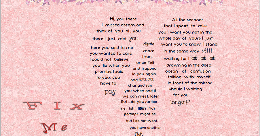 How to make a shape poem on the computer picture