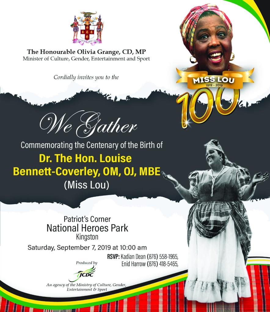 Miss Lou 100 - The National Library of Jamaica