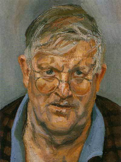 Lucian freud portrait of david hockney