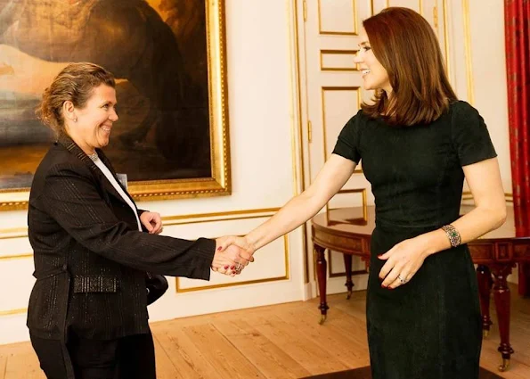 Crown Princess Mary of Denmark hosted the Mary Foundation's Christmas reception 2015 at the Frederick VIII's Palace in Amalienborg