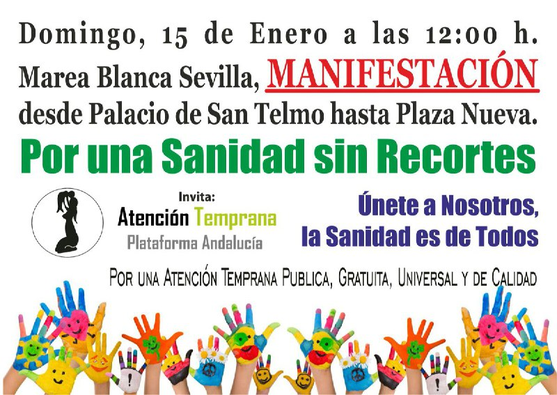 15 ENERO: MANIFESTACIONES EN ANDALUCÍA POR LA SANIDAD PÚBLICA