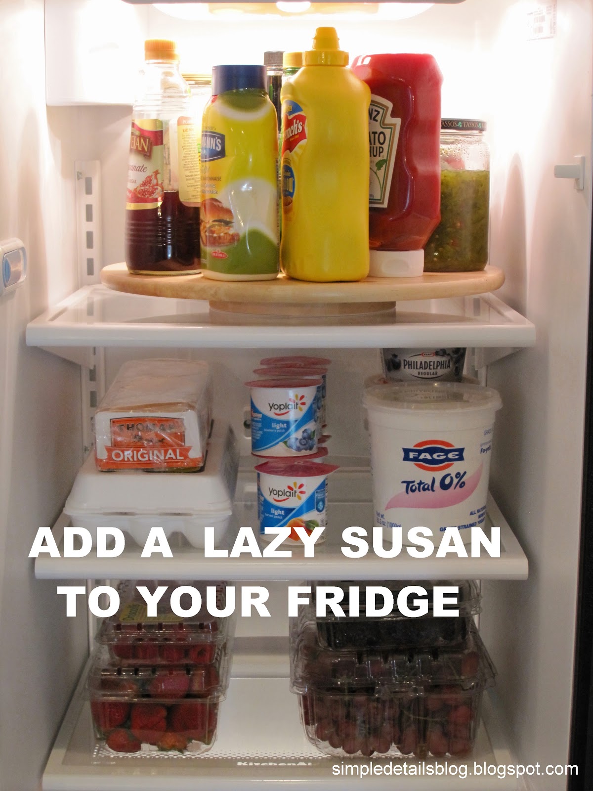 refrigerator organization lazy susan