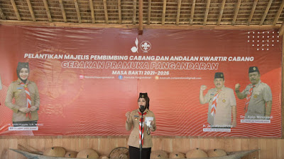 Atalia Ridwan Kamil Lantik Ketua Mabicab Pramuka Pangandaran
