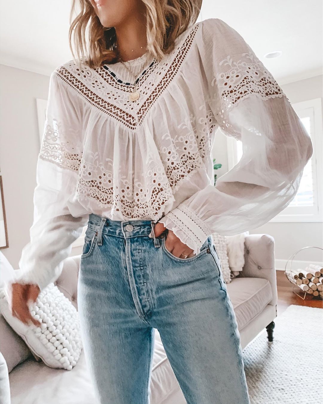 Everyone Should Own a Feminine White Blouse for Spring