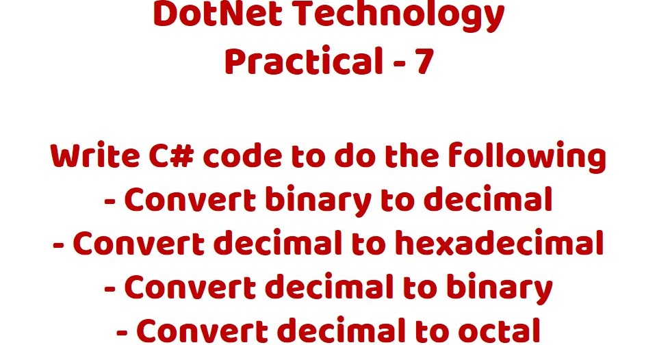 Write C code to 1.Convert binary to decimal 2.Convert decimal to