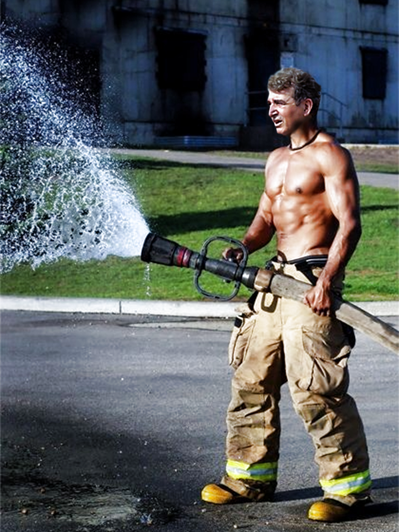 Брансбойт. Пожарный шланг. Мужик со шлангом. Пожарник со шлангом. Ствол пожарный.