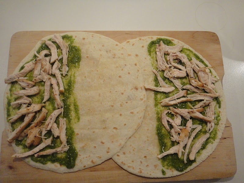 Eli´s matunivers Quesadillas med pesto, kylling og bacon