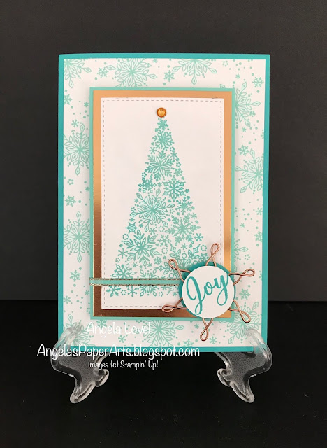 Stampin' Up! Snow is Glistening card by Angela Lovel, Angela's PaperArts