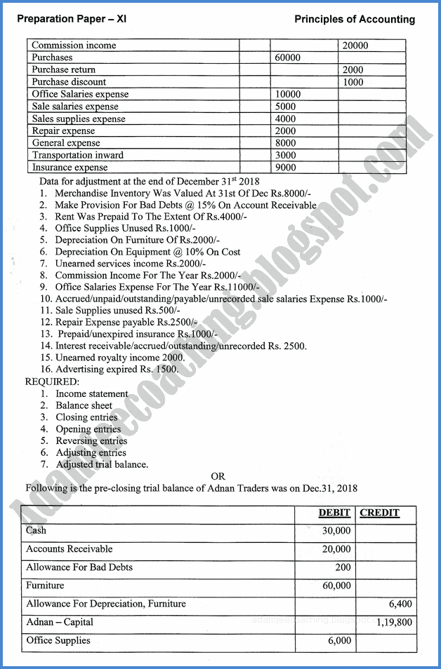 Adamjee Coaching Principles of Accounting 11th Adamjee Coaching