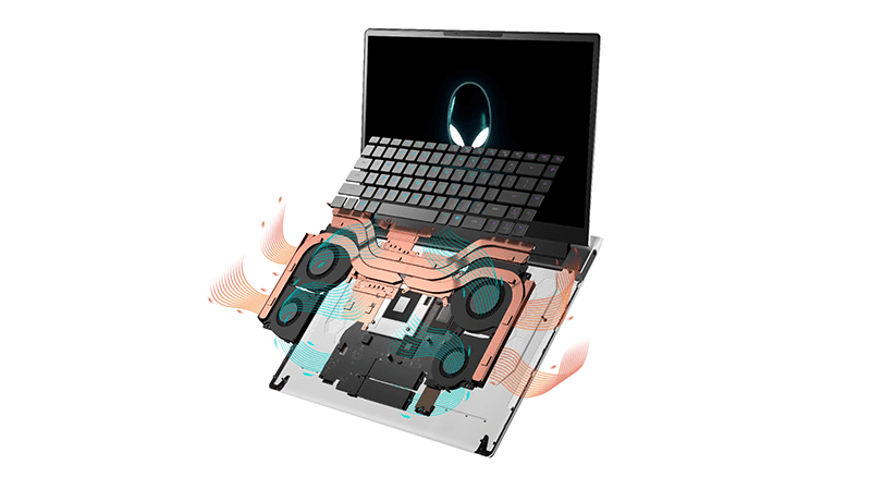 Robust cooling is part of the Alienware design for the laptops