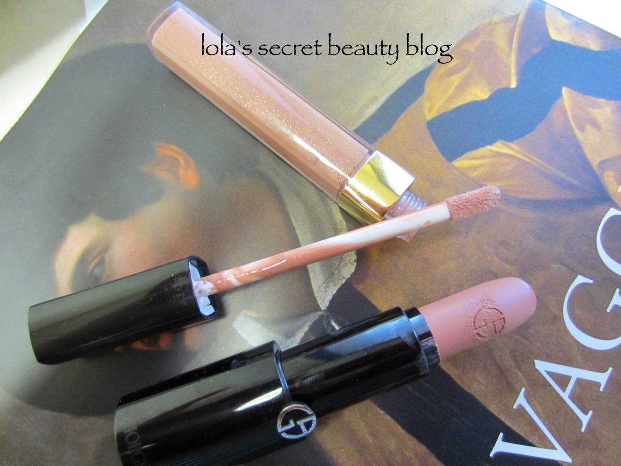 lola's secret beauty blog: Rouge D'Armani #103 + Chanel Sweet Beige  Glossimer= Nude Lip Heaven! Review & Swatches