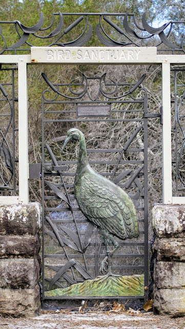 Iron gate with a bird motif at Centennial Park in Sydney