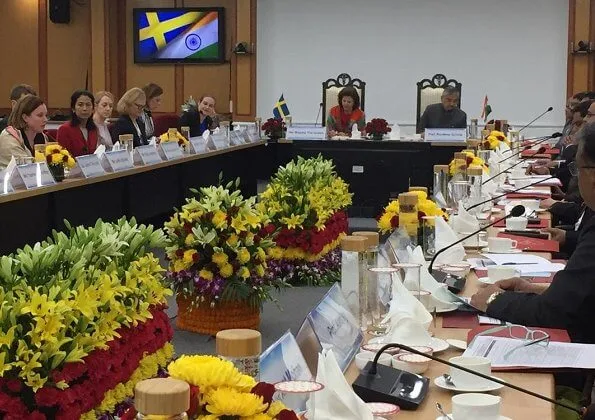 Queen Silvia visited the All India Institute of Medical Science, AIIMS, for a discussion on elderly care and dementia in India