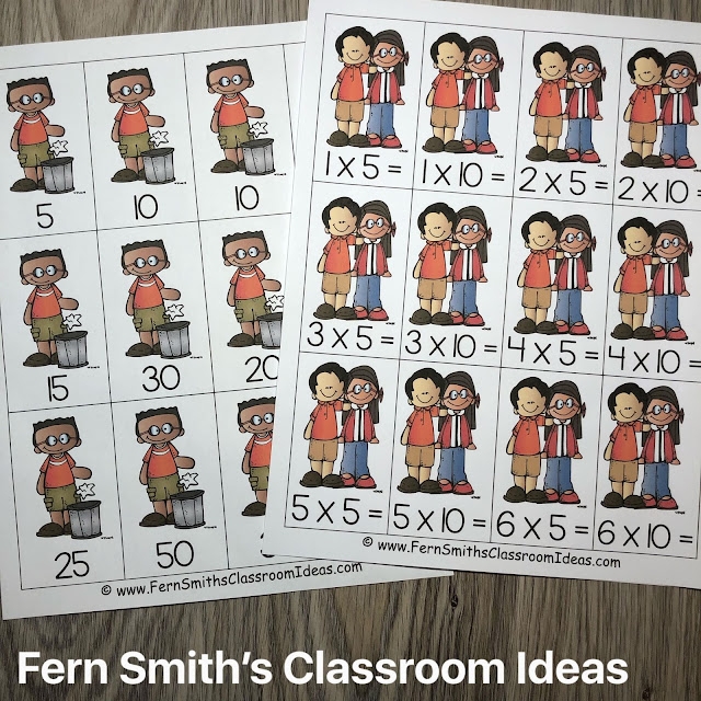 3rd Grade Go Math 4.2 Multiply with 5 and 10 Bundle by Fern Smith's Classroom Ideas