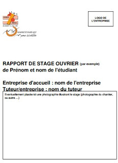 rapport de stage ouvrier