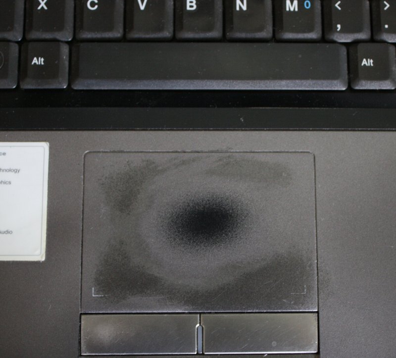 jwlnta's weblog Fixing overused touchpad with sticky note