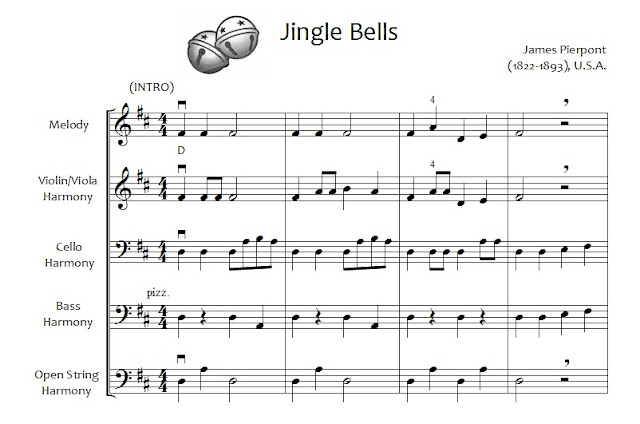 Jingle Bells score elementary orchestra