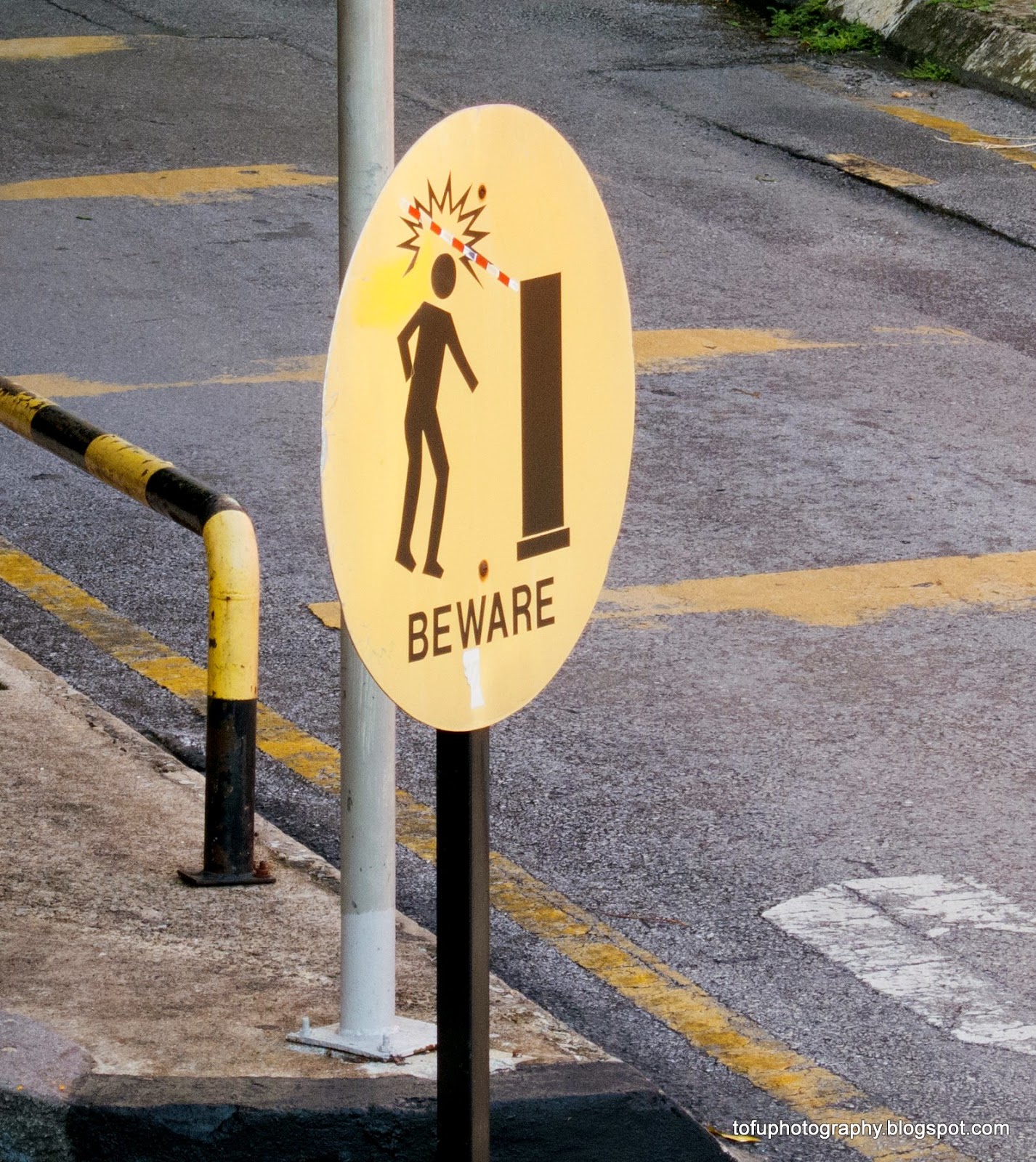 Tofu Photography Beware sign in Kuching, Sarawak, Malaysia