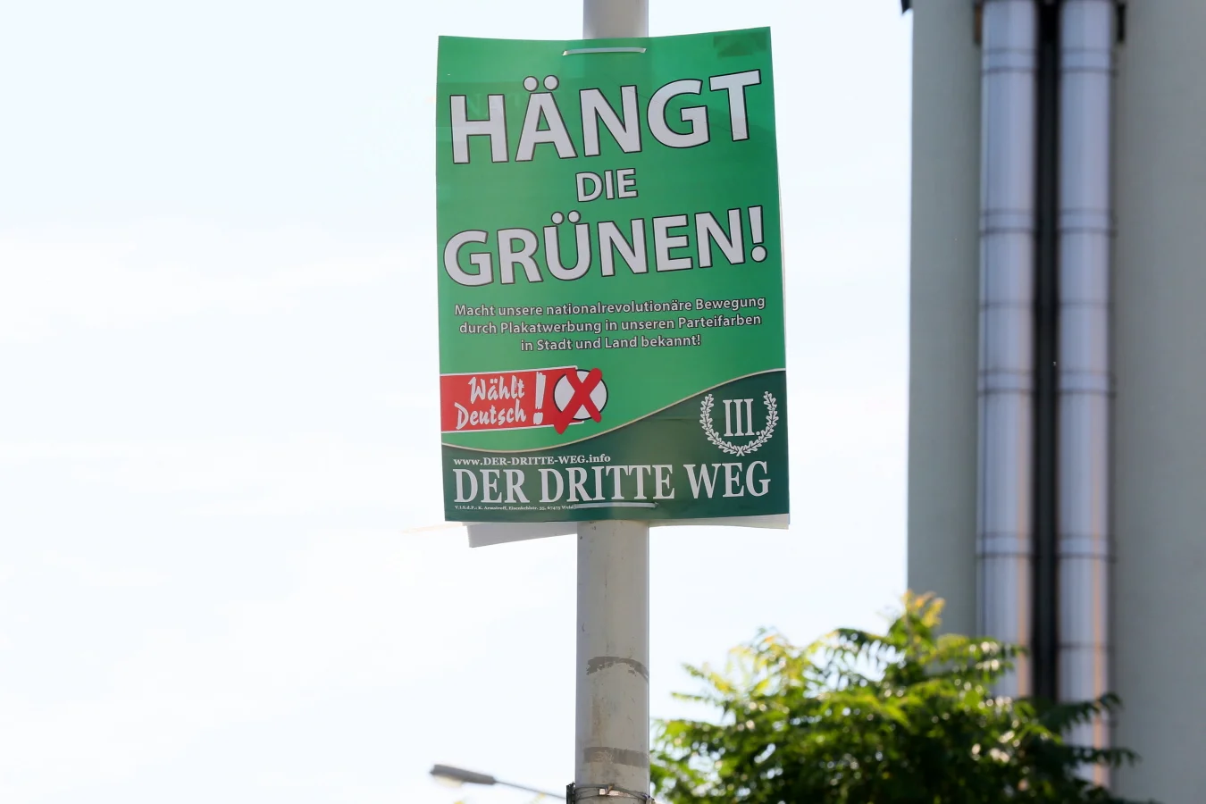 "Hängt die Grünen"Plakate in Zwickau dürfen bleiben, weil Sachsen