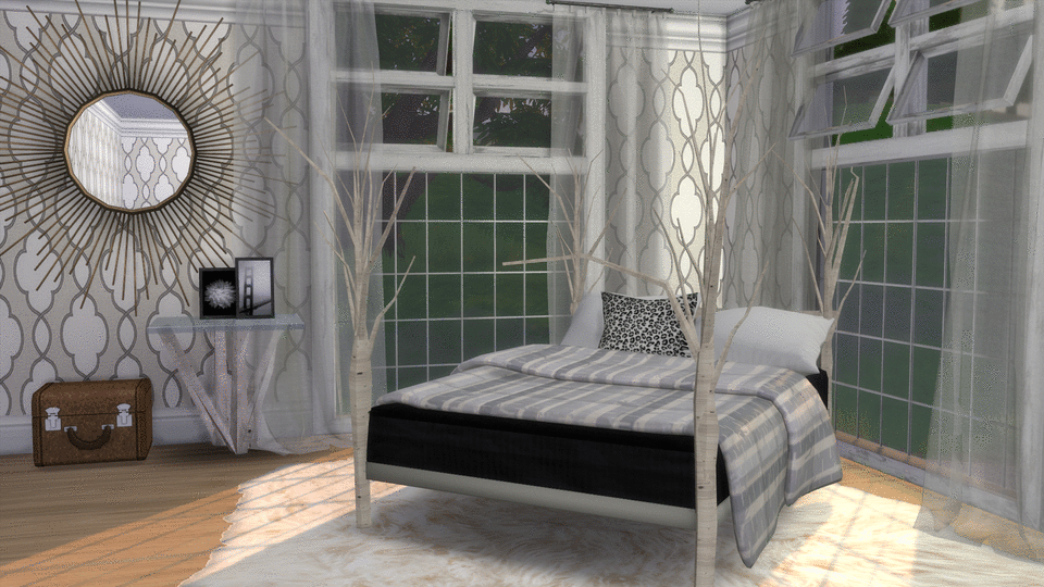 Sims 4 cc's the best: birch tree bed frame and end table by ...