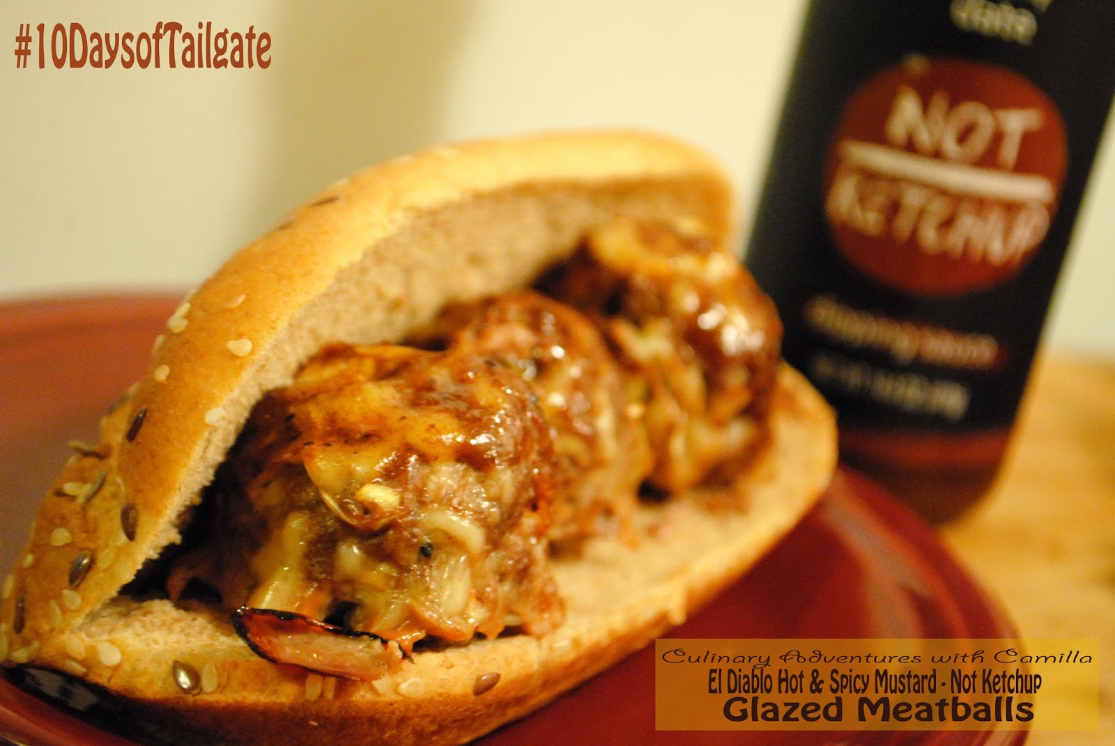 10DaysofTailgate Ketchup & Mustard Glazed Meatballs