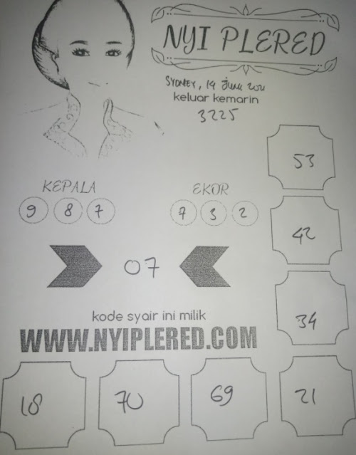Kode Syair Sidney Hari Ini Senin 14062021 Prediksi