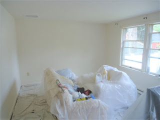 prepping living room for painting