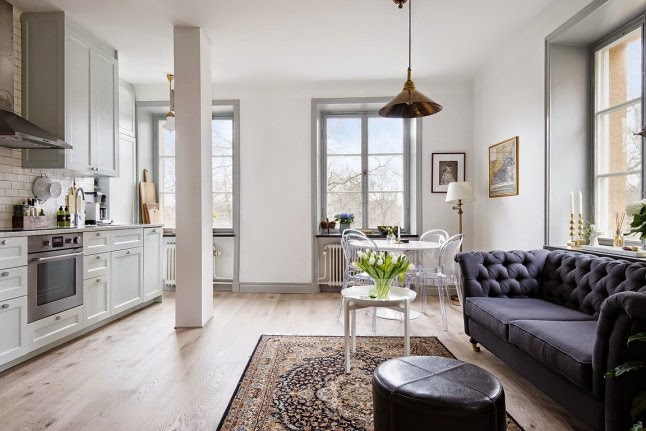 Inspiración Deco: 42 metros cuadrados de estilo clásico renovado | três