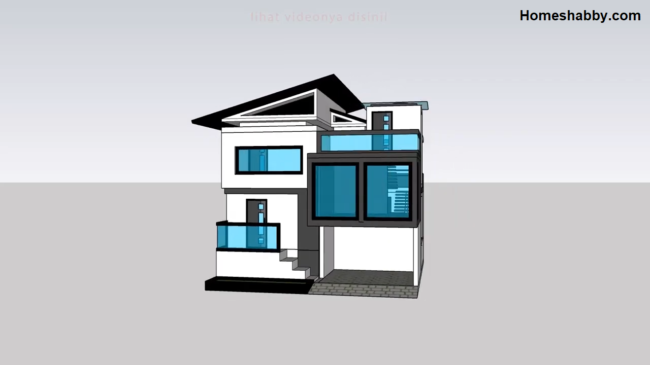 Desain dan Denah Rumah Minimalis Split Level Ukuran 7 x 7 ...