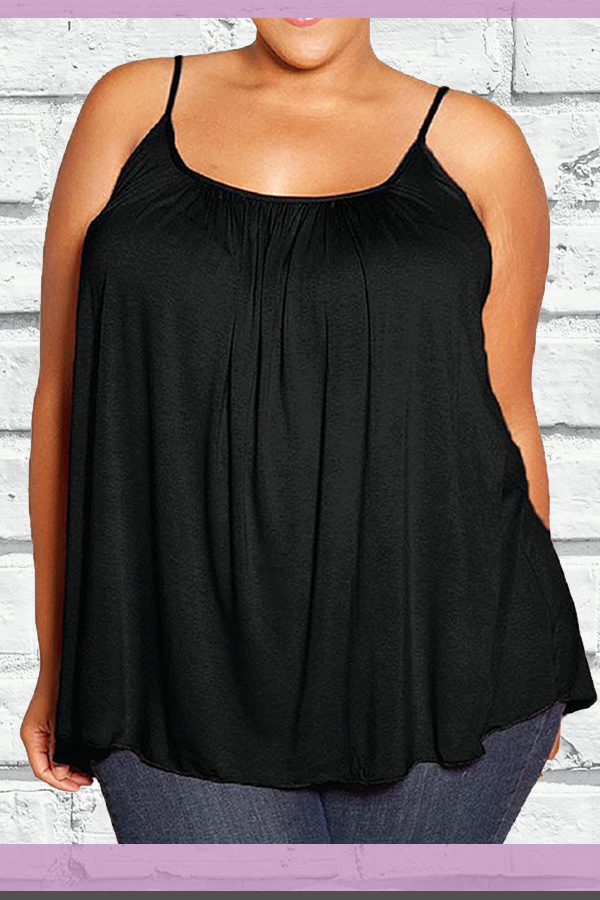 Camisole with built in bra cups plus size