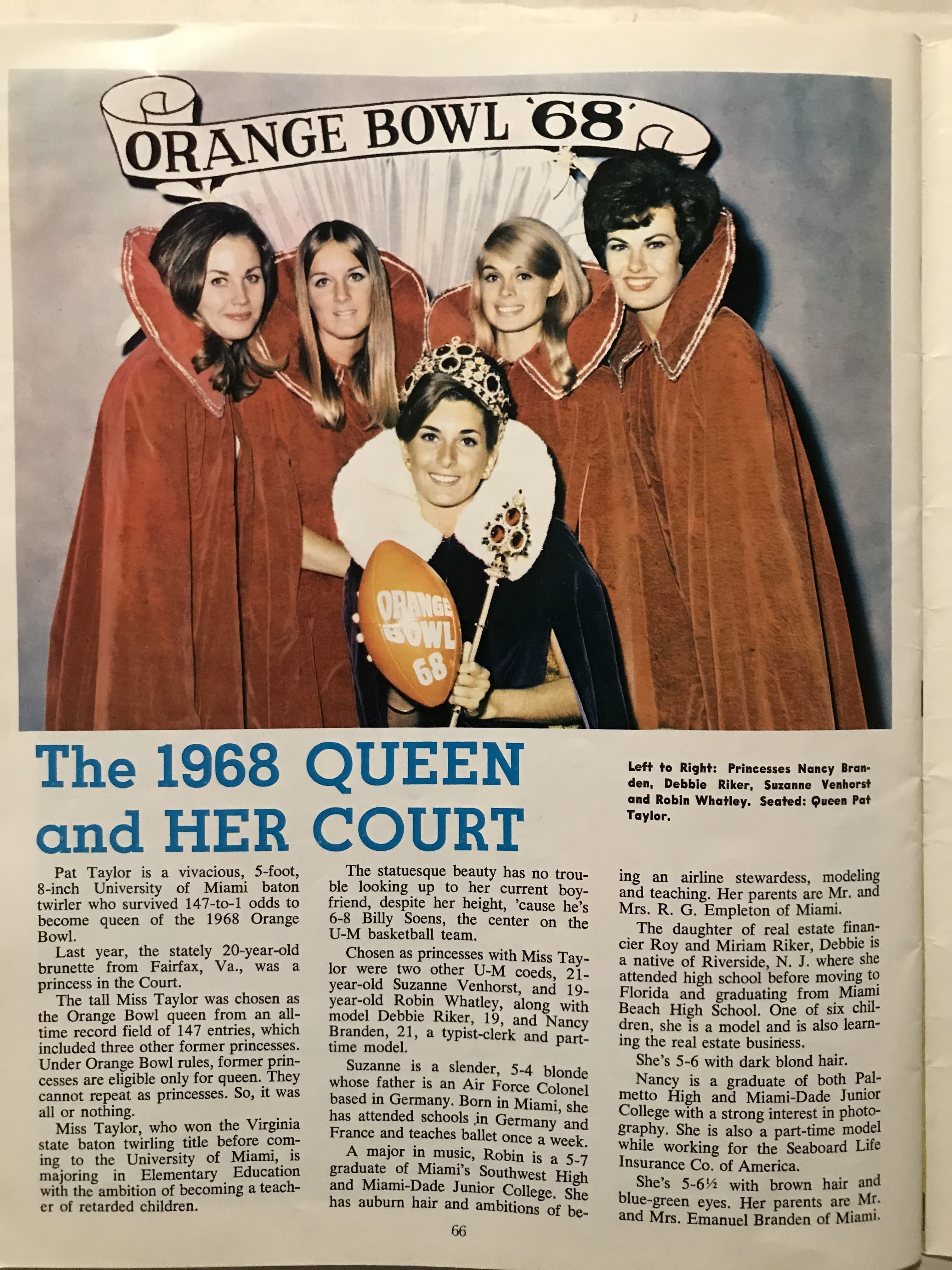 Baseball Cards Come to Life! 1968 Orange Bowl program