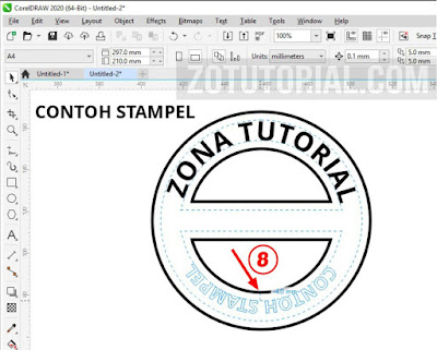 Membuat Cap Stempel Dengan CorelDraw Lengkap Gambar 6+