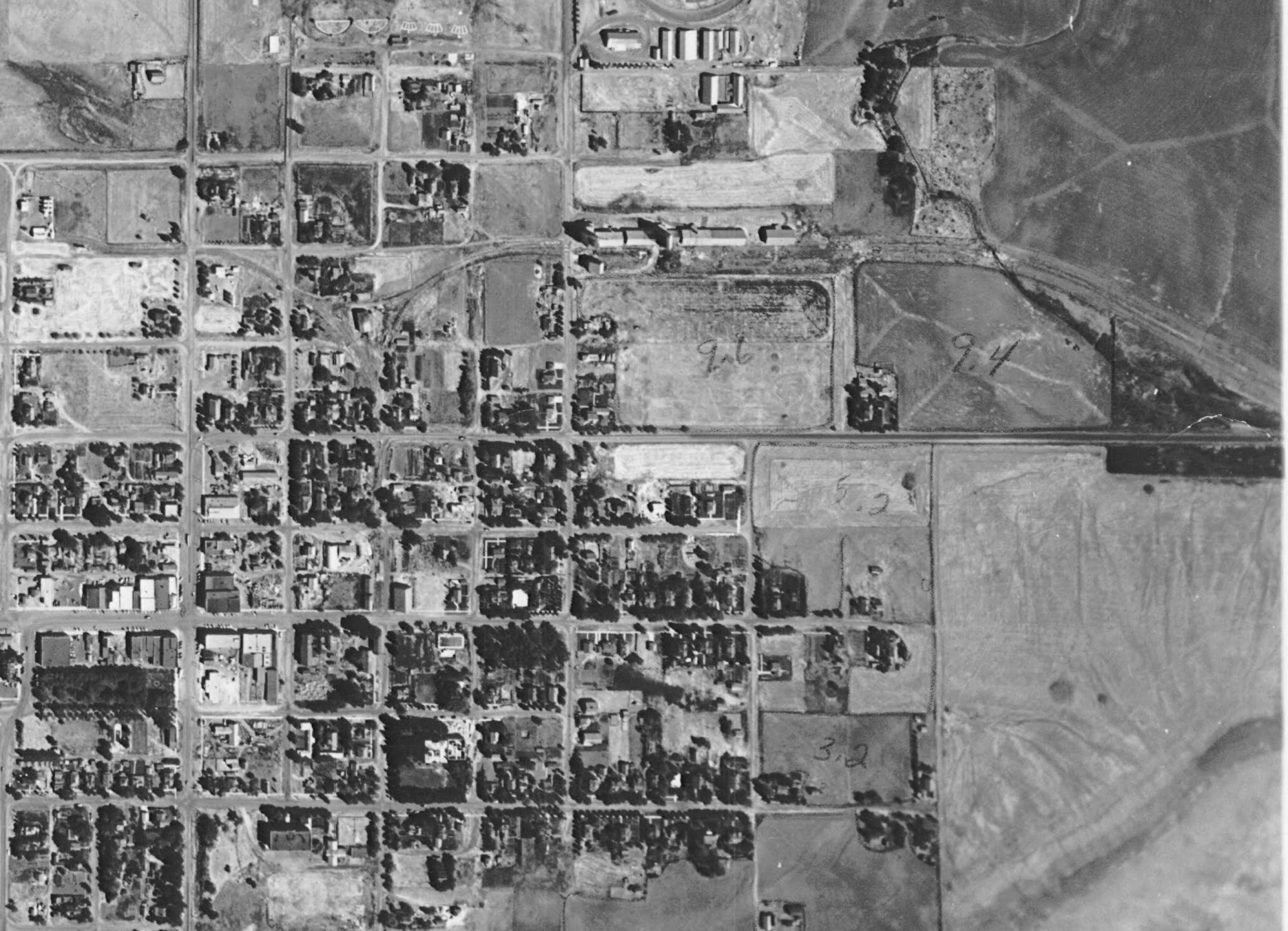 Big Bend Railroad History 1949 Waterville Aerial View