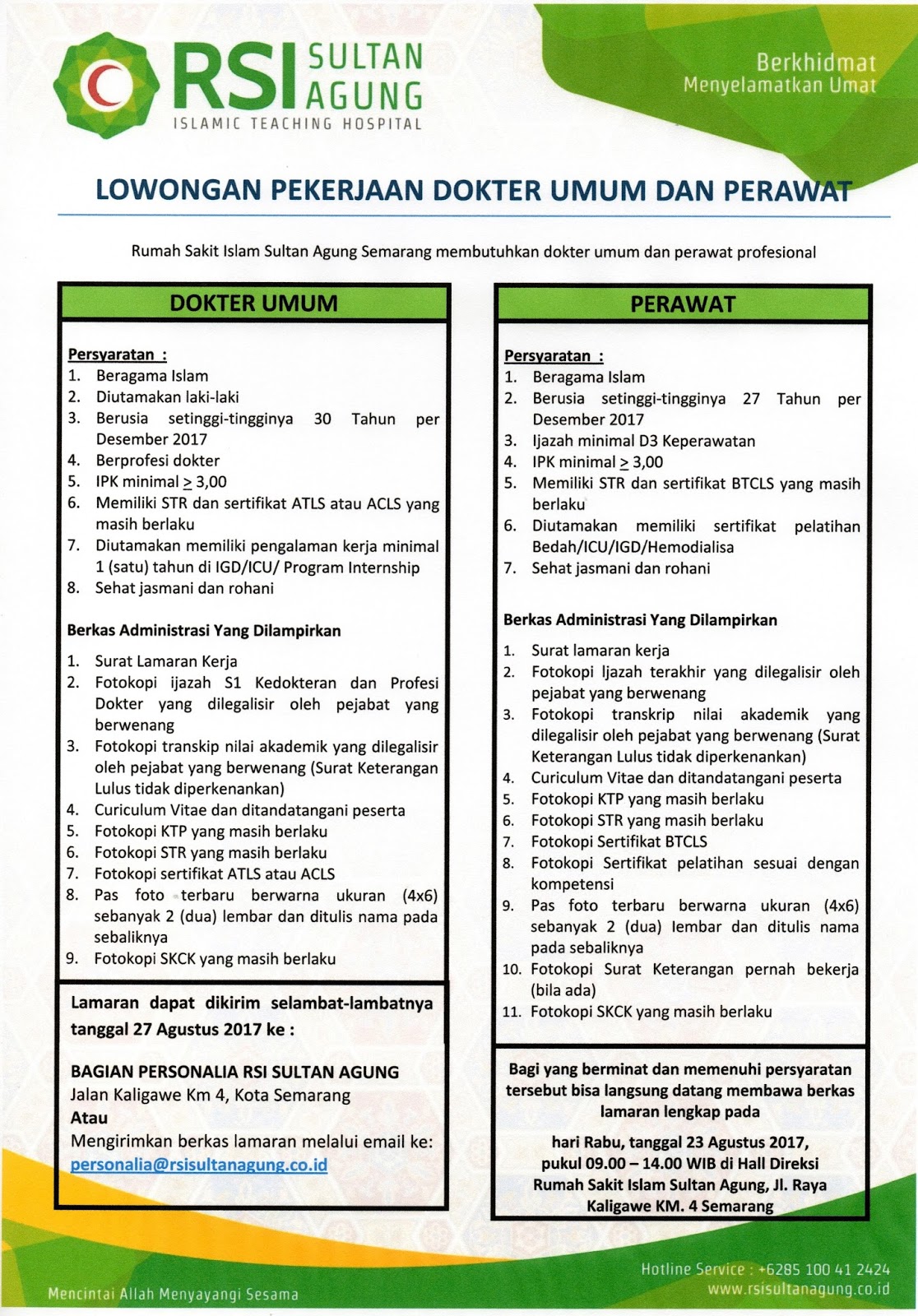 Info Loker Rumah Sakit Semarang