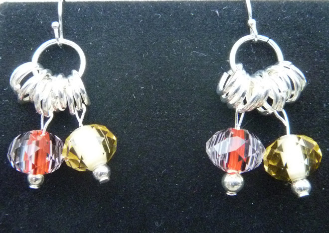 Orange Yellow Bead earrings