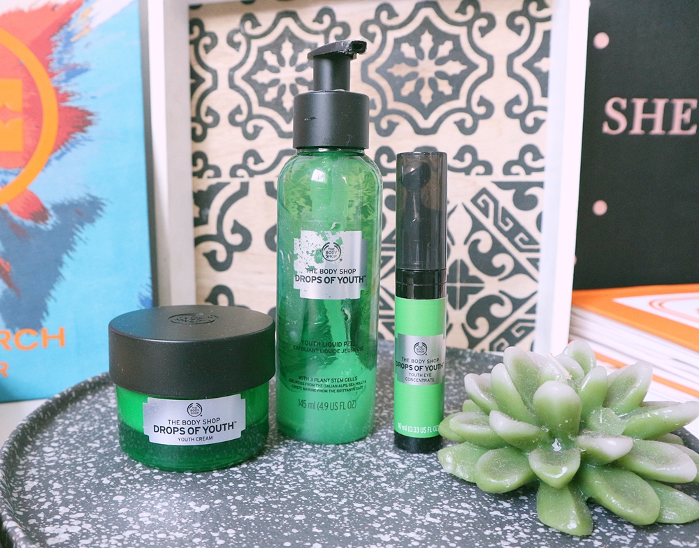 The Body Shop's Drops of Youth Range A Review diane wants to write