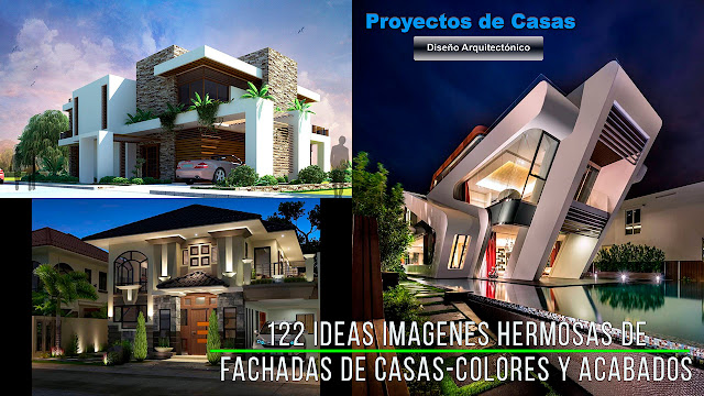 122 IDEAS IMÁGENES BONITAS DE FACHADAS DE CASAS-COLORES Y ACABADOS EN CASAS  - Proyectos de Casas