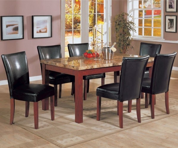 Beautiful examples of leather chairs for dining room!