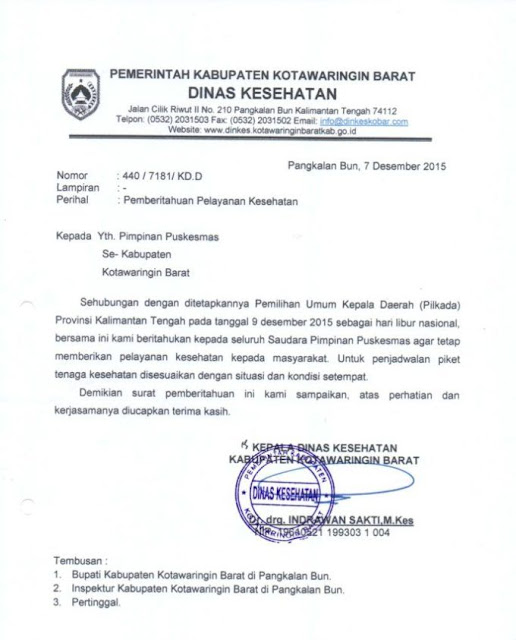 Contoh Surat Kesehatan Homecare