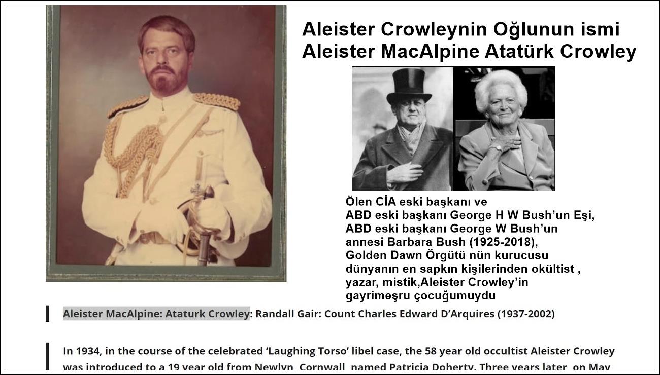 Gerçek tarih: aleister crowley oğlunun adı aleister macalpine atatürk crowl...