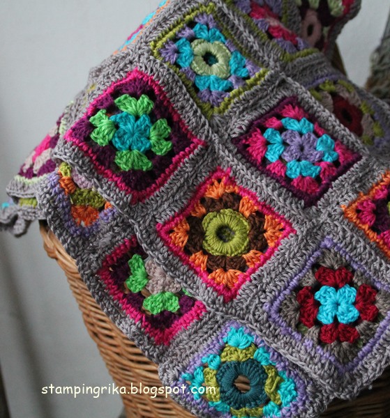 stamping rika: Granny square Decke