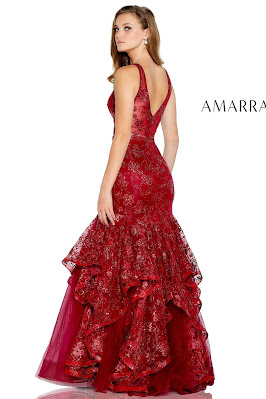 V-plunging prom/Maxi Dresses Amarra Rose Gold