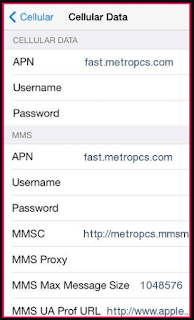 MetroPCS  APN Settings for iPhone